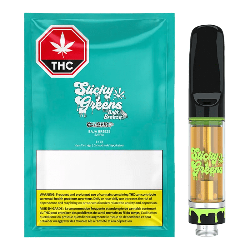 Sticky Greens 1 g Baja Breeze - Liquid Diamond Vape Cartridge Liquid Diamond Carts