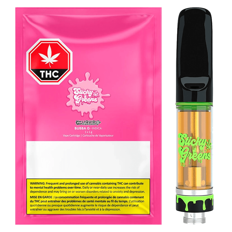 Sticky Greens 1 g Bubba G Liquid Diamonds Vape Cartridge Liquid Diamond Carts