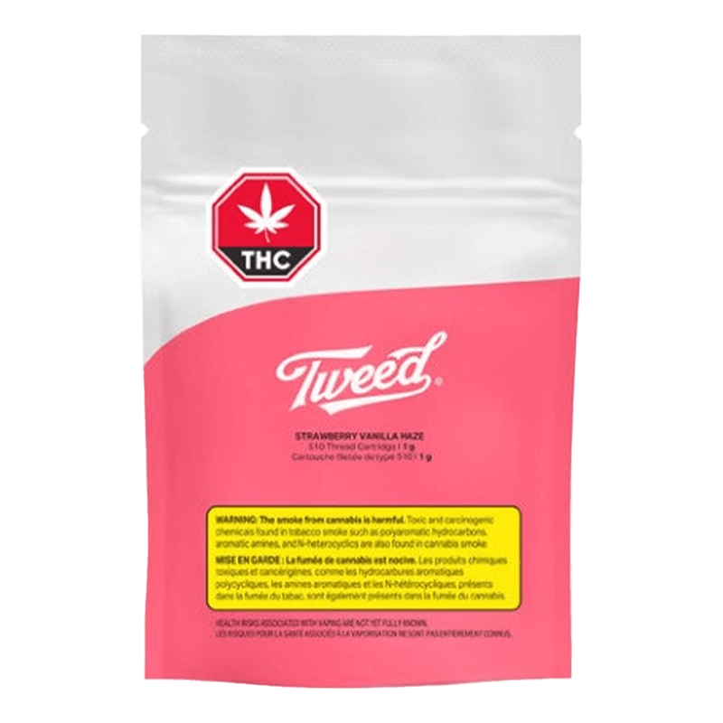 Tweed 1 g Strawberry Vanilla Swirl Vape Cartridge 510 Carts