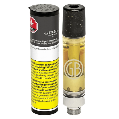 Greybeard 1 g Greybeard Banana Gas Live Resin Vape Cart 1g | Canna Cabana Live Resin Carts