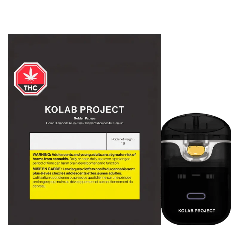 Kolab 1 g Golden Papaya Diamonds AIO Disposable Vape Vapes