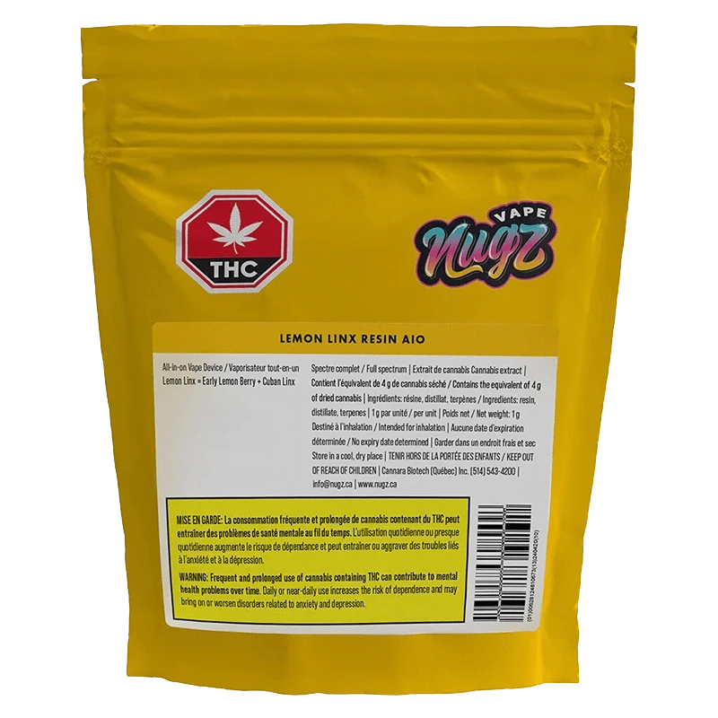 Disposable Text NugZ Lemon Linx Resin Disposable Vape Pen Sativa 1g: Lowest Price ...