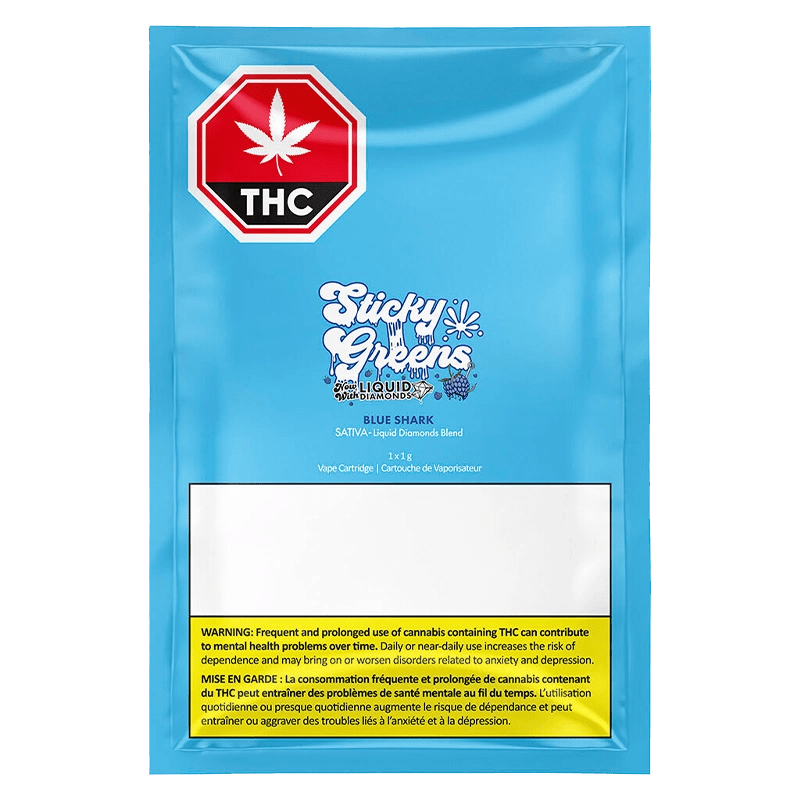 Sticky Greens Blue Shark Liquid Diamonds Vape Cartridge: Lowest Price | Canna Cabana Sticky Greens Blue Shark Liquid Diamonds Vape Cartridge: Lowest Price | Canna Cabana