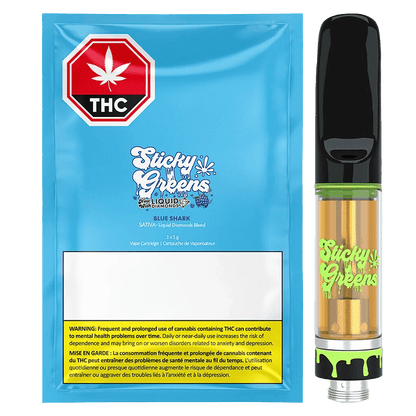 Sticky Greens Blue Shark Liquid Diamonds Vape Cartridge: Lowest Price | Canna Cabana Sticky Greens Blue Shark Liquid Diamonds Vape Cartridge: Lowest Price | Canna Cabana