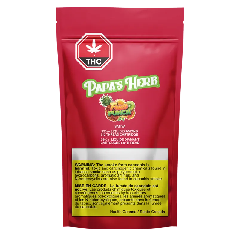 Papa's Herb 0.95 g Fruit Punch Liquid Diamond Vape Cartridge Vapes