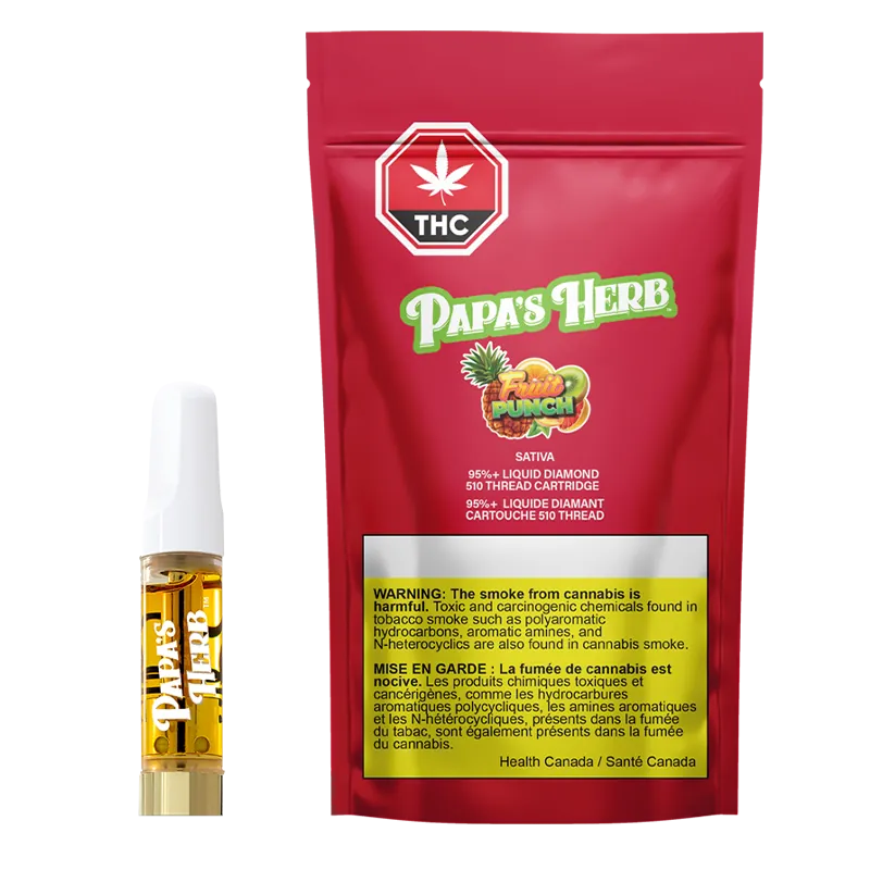 Papa's Herb 0.95 g Fruit Punch Liquid Diamond Vape Cartridge Vapes