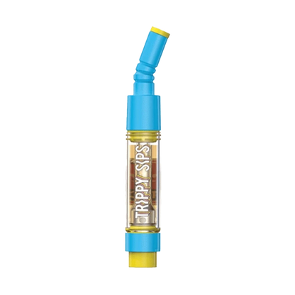 Front view of the Blue Lemonade Liquid Diamond Vape Cartridge, showing a sleek, cylindrical shape with a metallic connector.