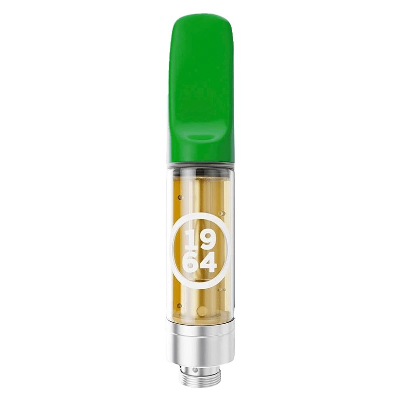 Front view of the NY Lemon Diesel FSE Resin Vape Cartridge, showcasing its silver metallic body against a plain white background.