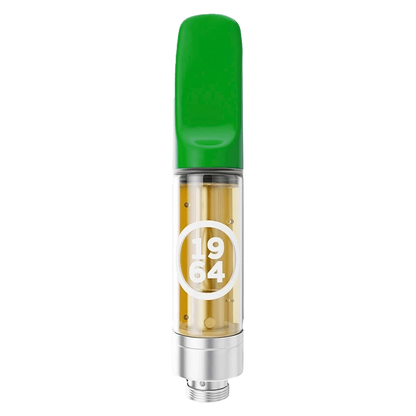 Front view of the NY Lemon Diesel FSE Resin Vape Cartridge, showcasing its silver metallic body against a plain white background.