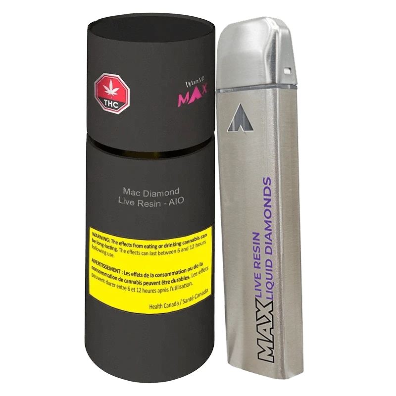 Weed Me Max 1 g Mac Diamond Live Resin AIO Disposable Vape Vapes