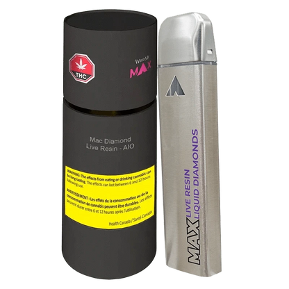 Weed Me Max 1 g Mac Diamond Live Resin AIO Disposable Vape Vapes