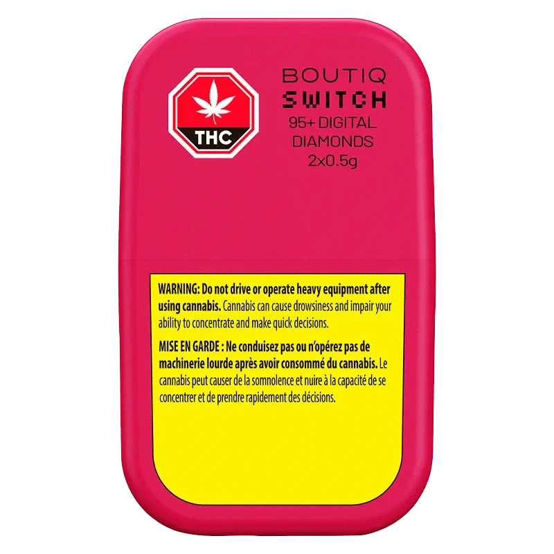 Boutiq 1 g Switch 95+ Digital Diamonds Strawberry Jam/French Toast AIO Disposable Vape Vapes