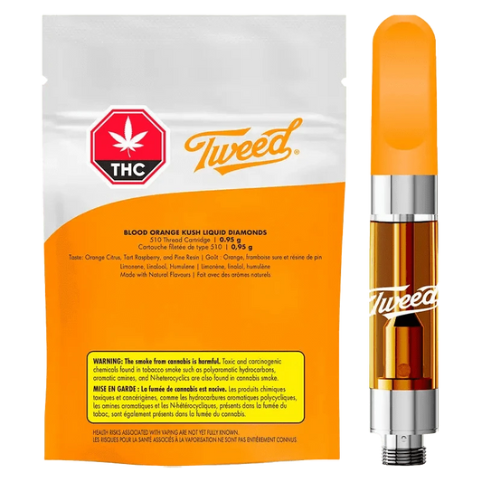 Tweed 0.95 g Blood Orange Kush Liquid Diamonds Vape Cartridge Vapes
