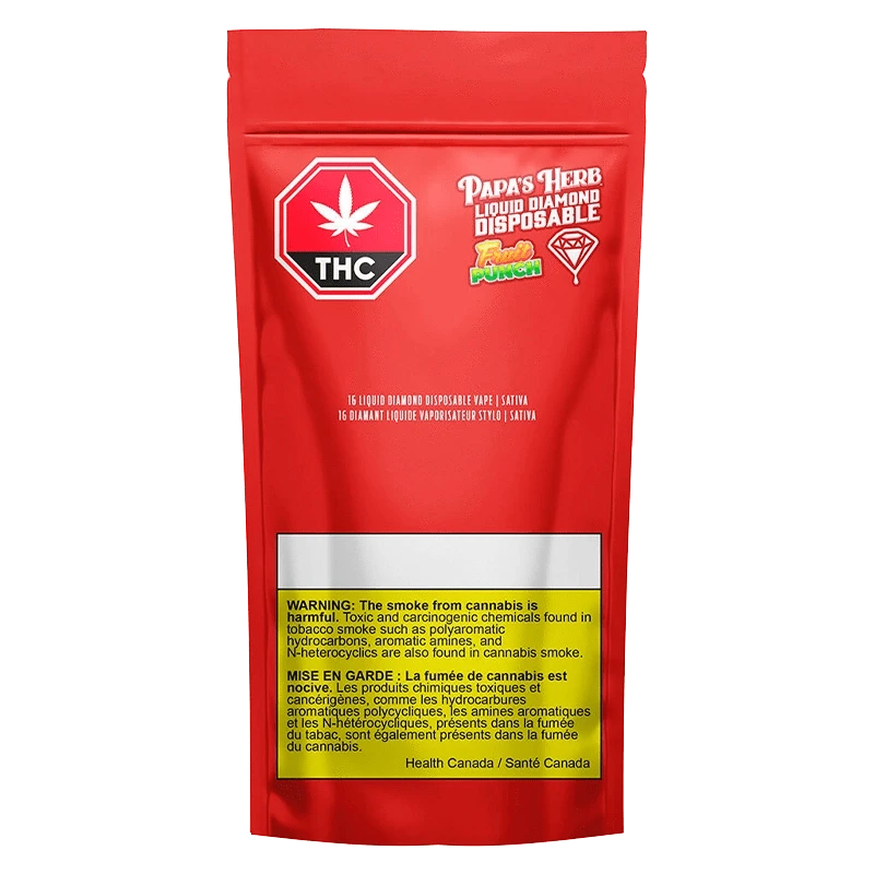 Papa's Herb 0.95 g Fruit Punch Liquid Diamond Disposable Vape Vapes