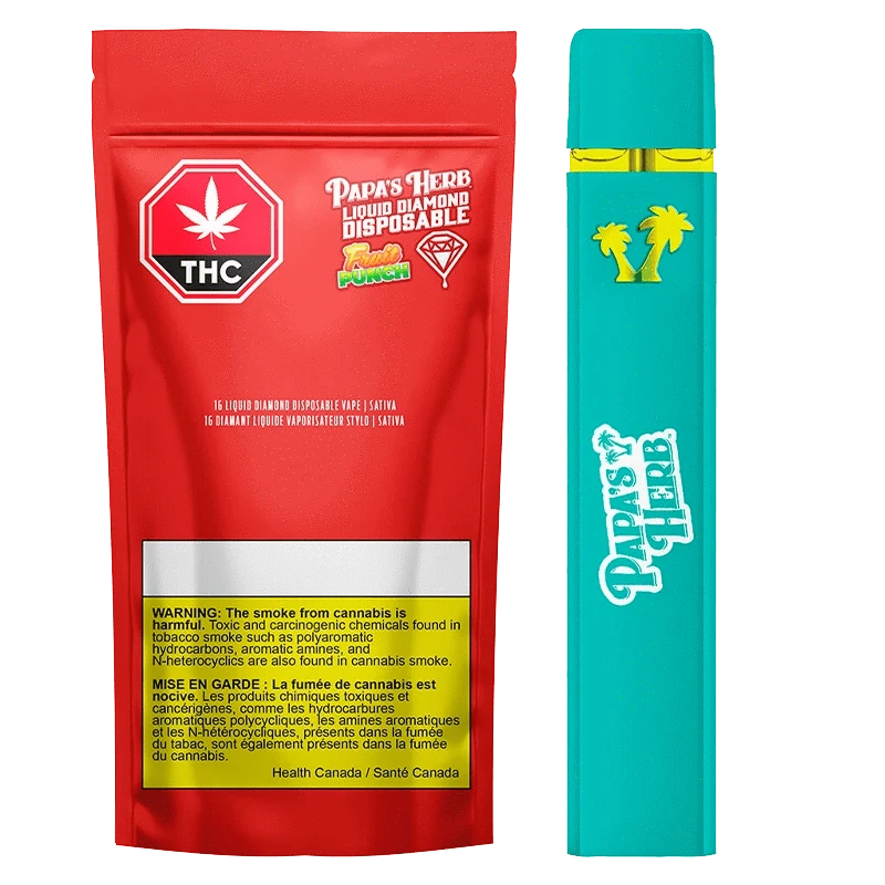 Papa's Herb 0.95 g Fruit Punch Liquid Diamond Disposable Vape Vapes