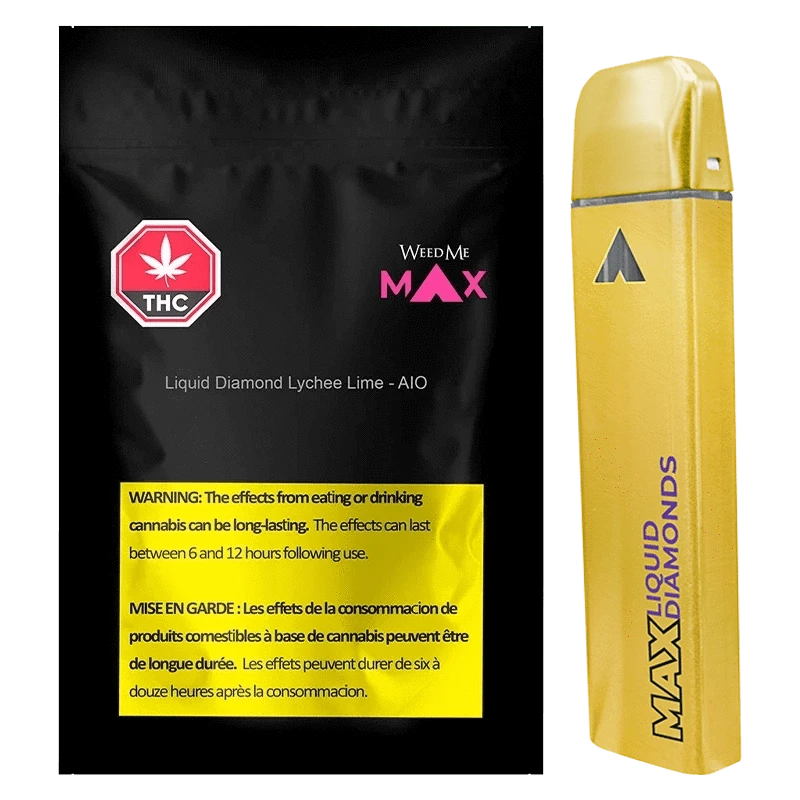 Weed Me Max 1 g Liquid Diamond Lychee Lime - AIO Disposable Vape Vapes