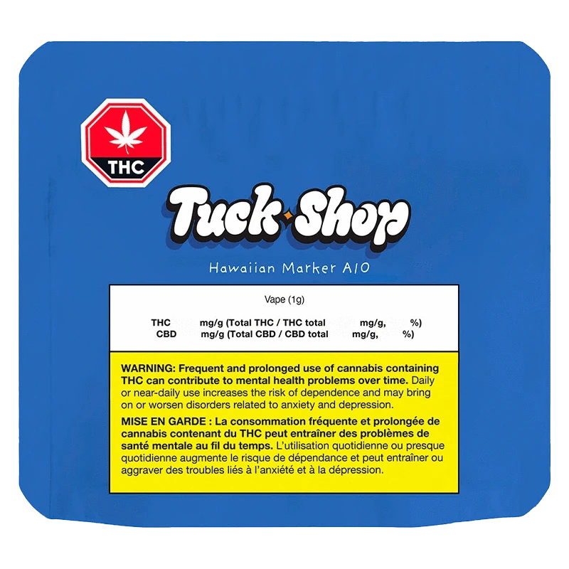 Tuck Shop 1 g Hawaiian Marker Pure Cured Resin Disposable Vape Vapes