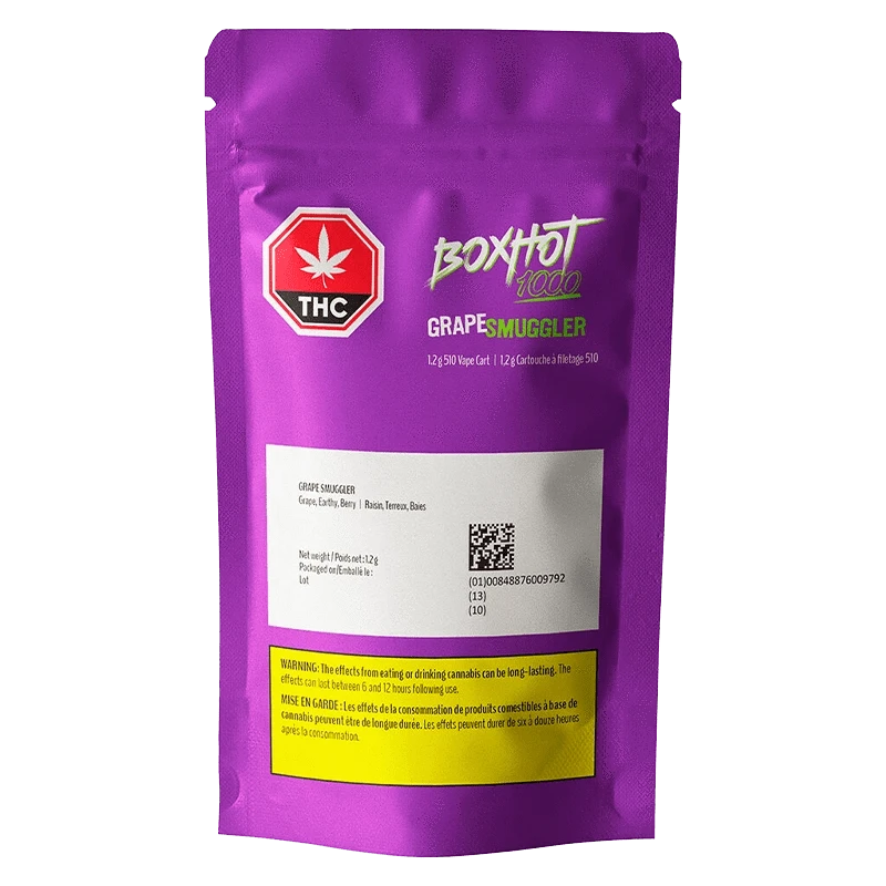 BoxHot 1.2 g Grape Smuggler Vape Cartridge Vapes