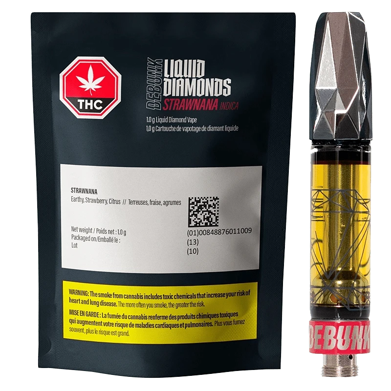 Debunk 1 g Strawnana Liquid Diamonds Vape Cartridge Vapes