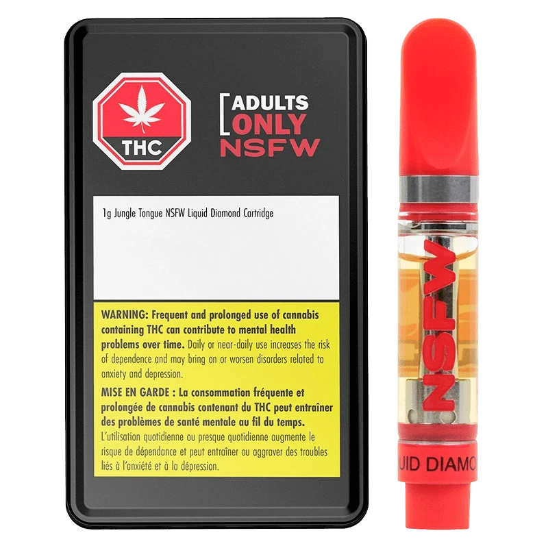 Adults Only 1 g Jungle Tongue NSFW Liquid Diamond Vape Cartridge Vapes