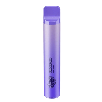 Straight-on view of a purple Grape Groove Supa Sipper Disposable Vape standing upright against a plain light background.