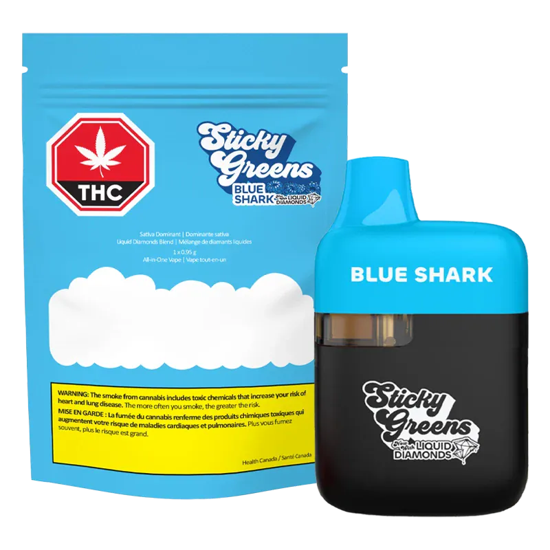 Raw Vapes Blue Diamond Blue Shark Liquid Diamond Disposable Vape: Lowest  Price