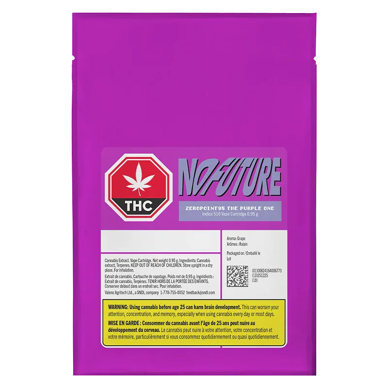 No Future 0.95 g ZeroPoint95 - The Purple One Vape Cartridge Vapes