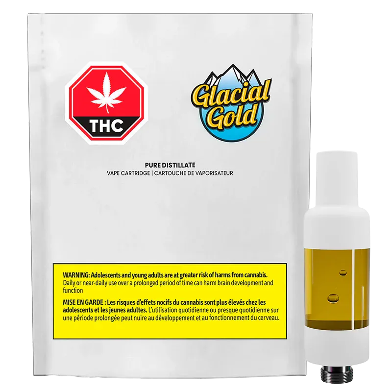 Glacial Gold 1 g Pure Distillate Vape Cartridge Vapes