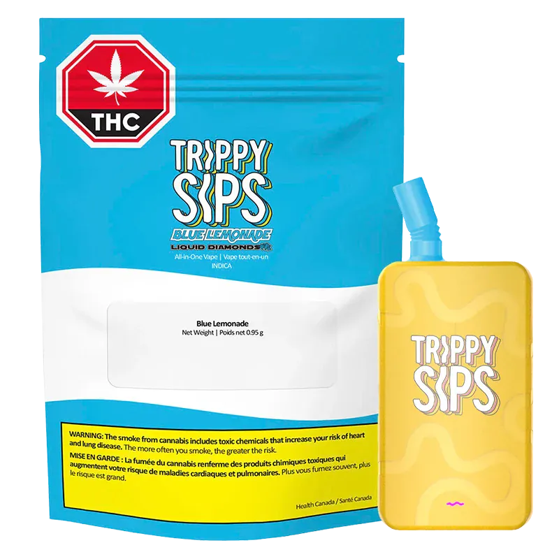 Trippy Sips 0.95 g Blue Lemonade Liquid Diamond Disposable Vape Vapes