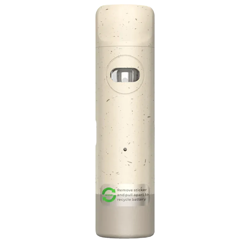Front-facing view of the Biodegradable Strawberry Gary Liquid Diamonds Disposable Vape in a speckled beige finish, centered on a white background.