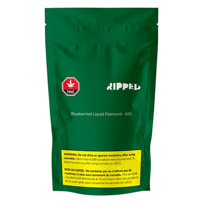 Ripped 0.95 g Blueberried Liquid Diamond Disposable Vape Vapes