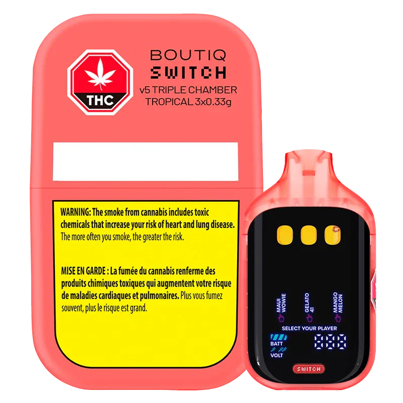 Switch V5 Triple Chamber Tropical Disposable Vape: Lowest Price | Canna Cabana Switch V5 Triple Chamber Tropical Disposable Vape: Lowest Price | Canna Cabana