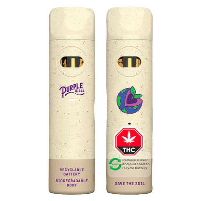 Front view of two beige, speckled 95+ Tangie Cream Biodegradable Disposable Vape devices standing side by side, showing branded graphics and a recycling notice.