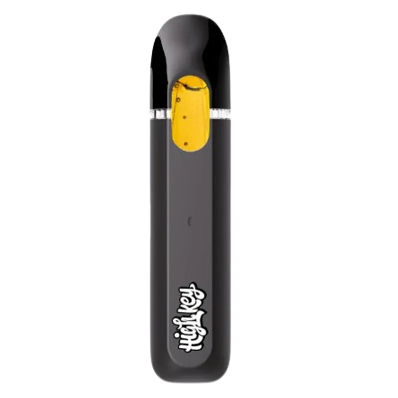 Top-down view of a black Ice Cream Cake Gembar Disposable Vape with a visible yellow pod window and white logo near the base.