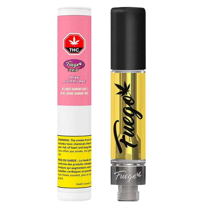 Fuego Red 1 g Pink Slurricane Liquid Diamond Vape Cartridge Vapes