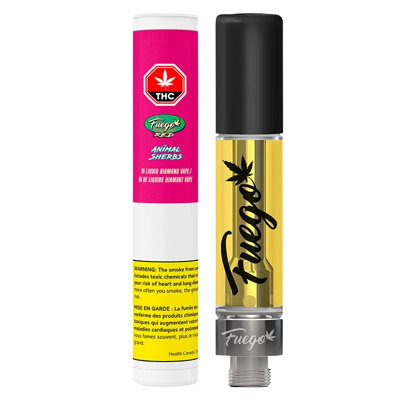 Fuego Red 1 g Animal Sherbs Liquid Diamond Vape Cartridge Vapes