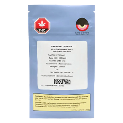 Good Buds 1 g Timewarp Live Resin Vape Cartridge Vapes
