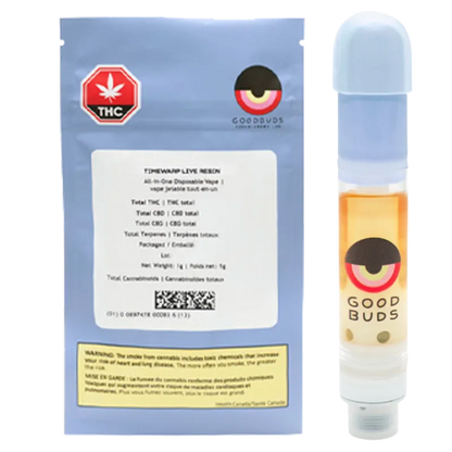 Good Buds 1 g Timewarp Live Resin Vape Cartridge Vapes