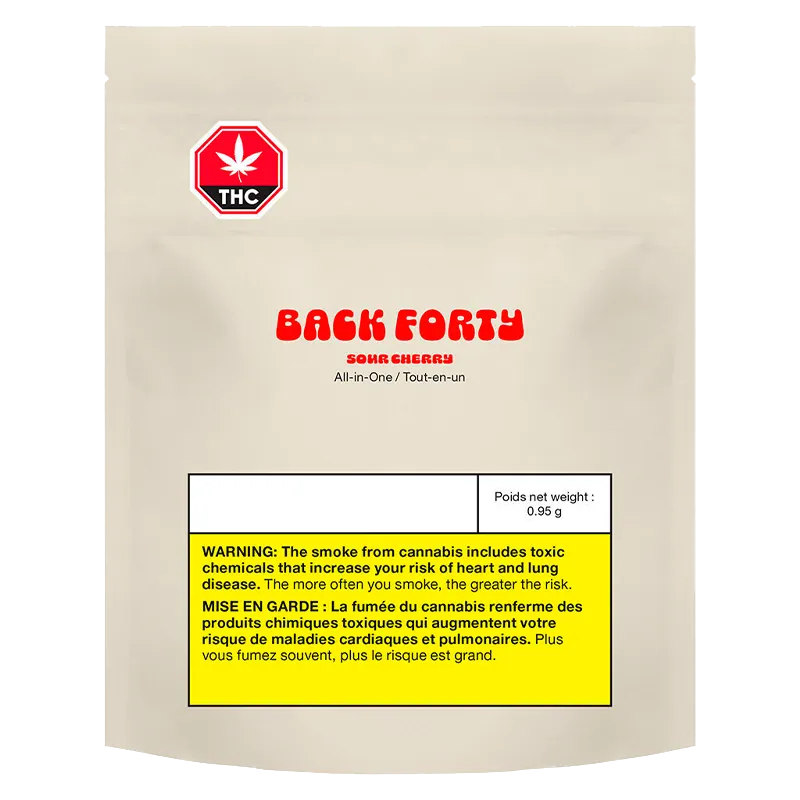 Back Forty 0.95 g Sour Cherry Disposable Vape Vapes