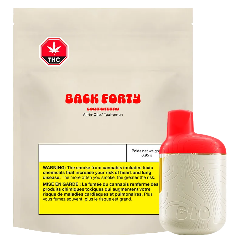 Back Forty 0.95 g Sour Cherry Disposable Vape Vapes