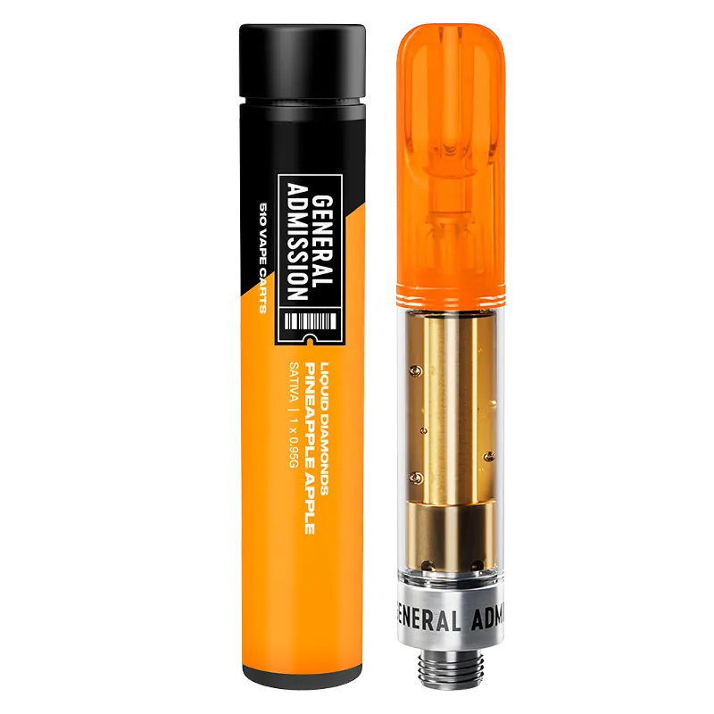 General Admission 0.95 g Pineapple Apple Liquid Diamond Vape Cartridge Vapes