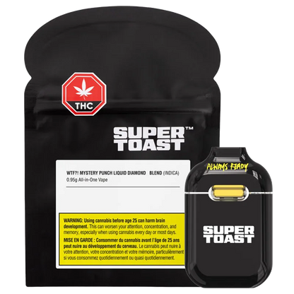 Super Toast 0.95 g WTF?! Mystery Punch Liquid Diamond Disposable Vape Vapes