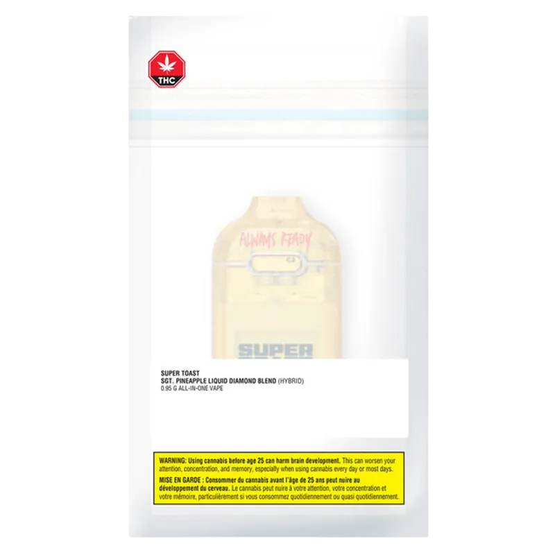 Super Toast 0.95 g Sgt. Pineapple Liquid Diamond Disposable Vape Vapes