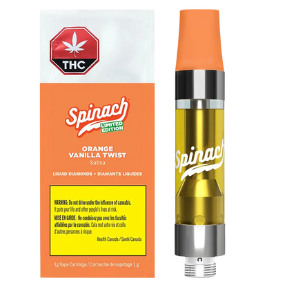 Spinach 1 g Orange Vanilla Twist Liquid Diamonds Vape Cartridge Vapes