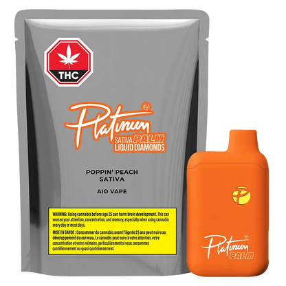 Poppin Peach Liquid Diamond Disposable Vape