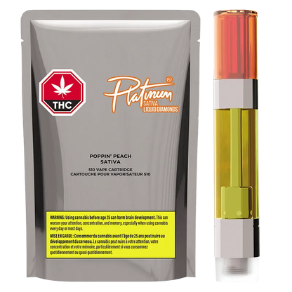 Poppin' Peach Liquid Diamond Vape Cartridge