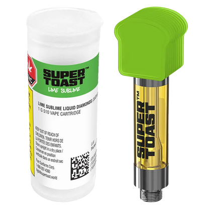 Super Toast 1 g Lime Sublime Liquid Diamonds Vape Cartridge Vapes