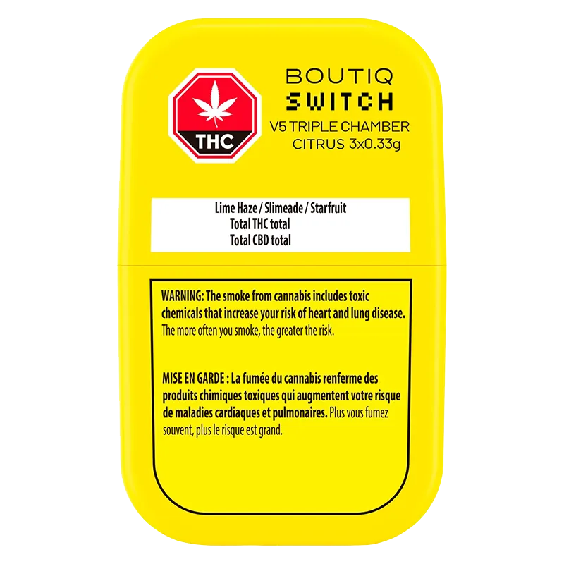 Boutiq 1 g Switch V5 Triple Chamber Citrus Disposable Vape Vapes