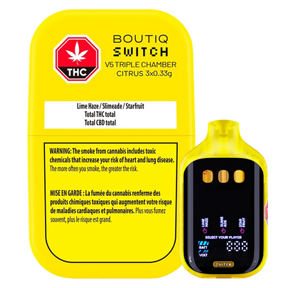 Boutiq 1 g Switch V5 Triple Chamber Citrus Disposable Vape Vapes