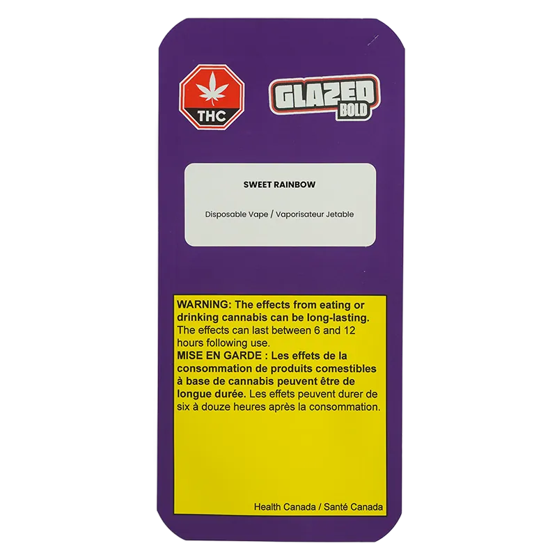 Glazed 1 g Sweet Rainbow Disposable Vape Vapes